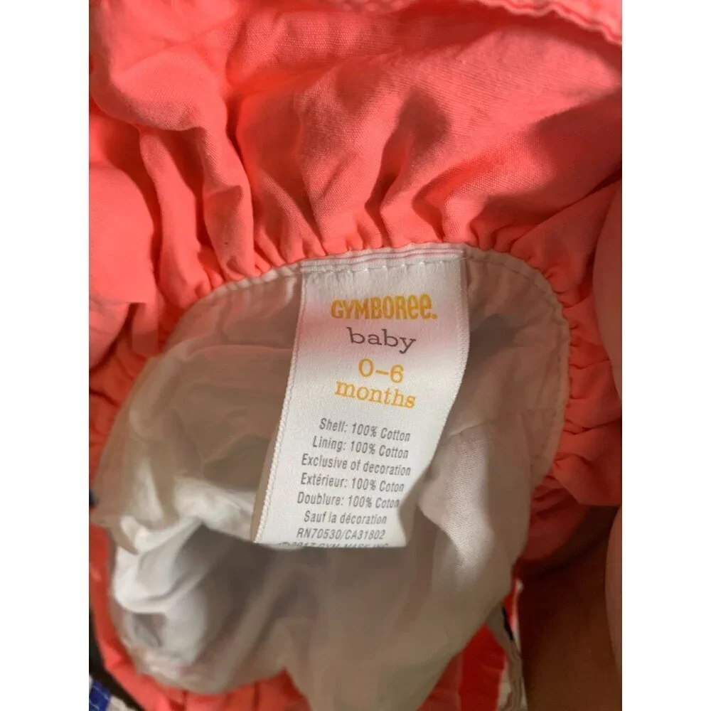 Gymboree Lined Cotton Summer Hat Baby Girls Size 0-6 Months AC1